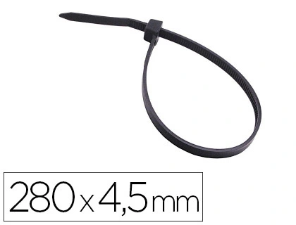 Brida 3M para Exterior Negro 280x4,5 mm Bolsa de 100 Unidades