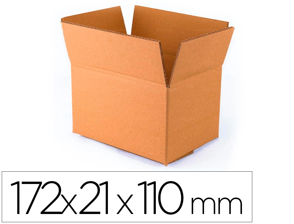 Caja para Embalar Q-Connect Americana Ultra Resistente Carton Reciclado Canal Doble 7mm Color Kraft 172x217x110 mm