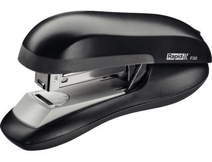 Grapadora Rapid f30 Plastico Abs Color Negro Capacidad 30 Hojas Usa Grapas 24/6 y 26/6