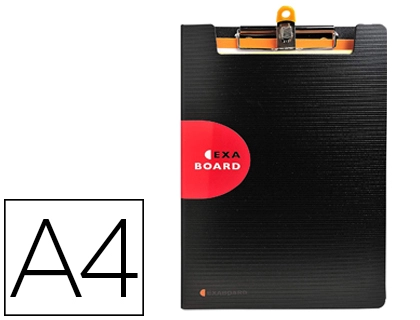 Carpeta Exacompta Exactive con Tapa Polipropileno Negro con Pinza y Portaboligrafo DIN A4