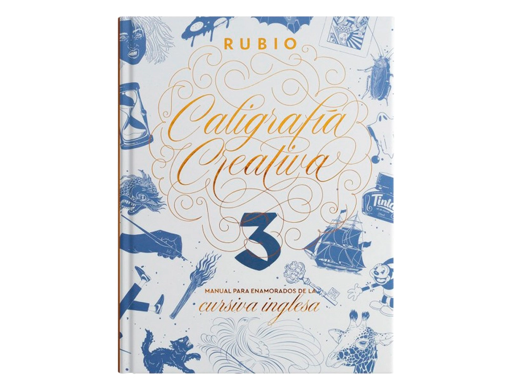 Libro de caligrafia rubio creativa 3 manual para enamorados de la cursiva inglesa 120 paginas tapa dura