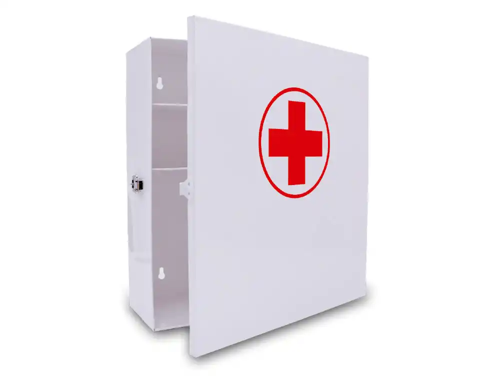 Botiquin Q-Connect Metalico 4 Compartimentos Vacio Primeros Auxilios 275x300x120 mm