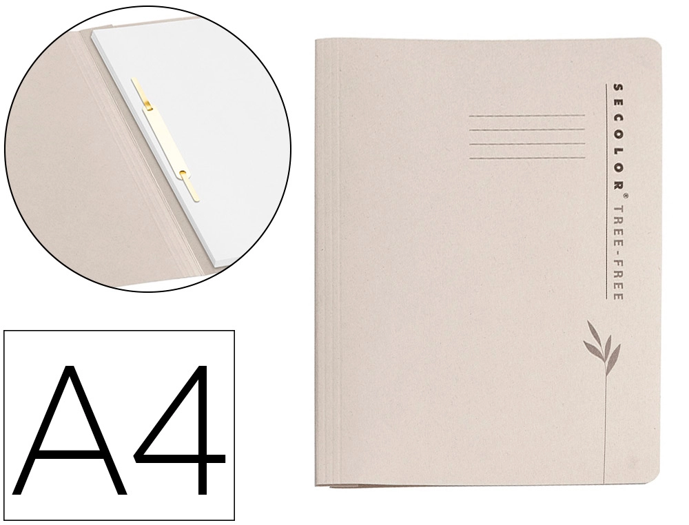 Subcarpeta Cartulina Djois Pack de 10 Color Crema 100% Ecologica 226 G/m2 DIN A4 con Fastener