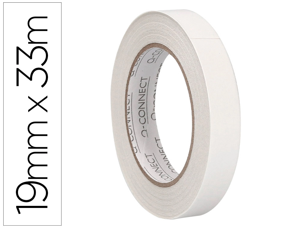 Cinta Adhesiva Q-Connect Doble Cara 33 mt x 19 mm