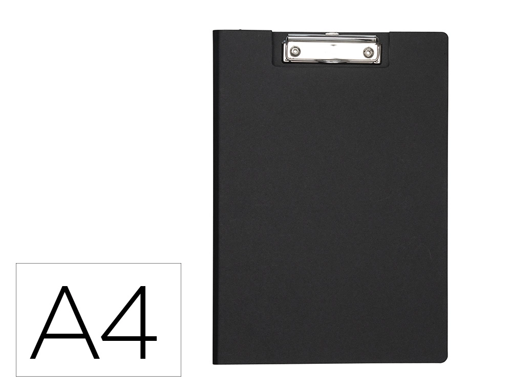 Portanotas Maul Balance DIN A4 Carton Reforzado 8 mm con Pinza Color Negro