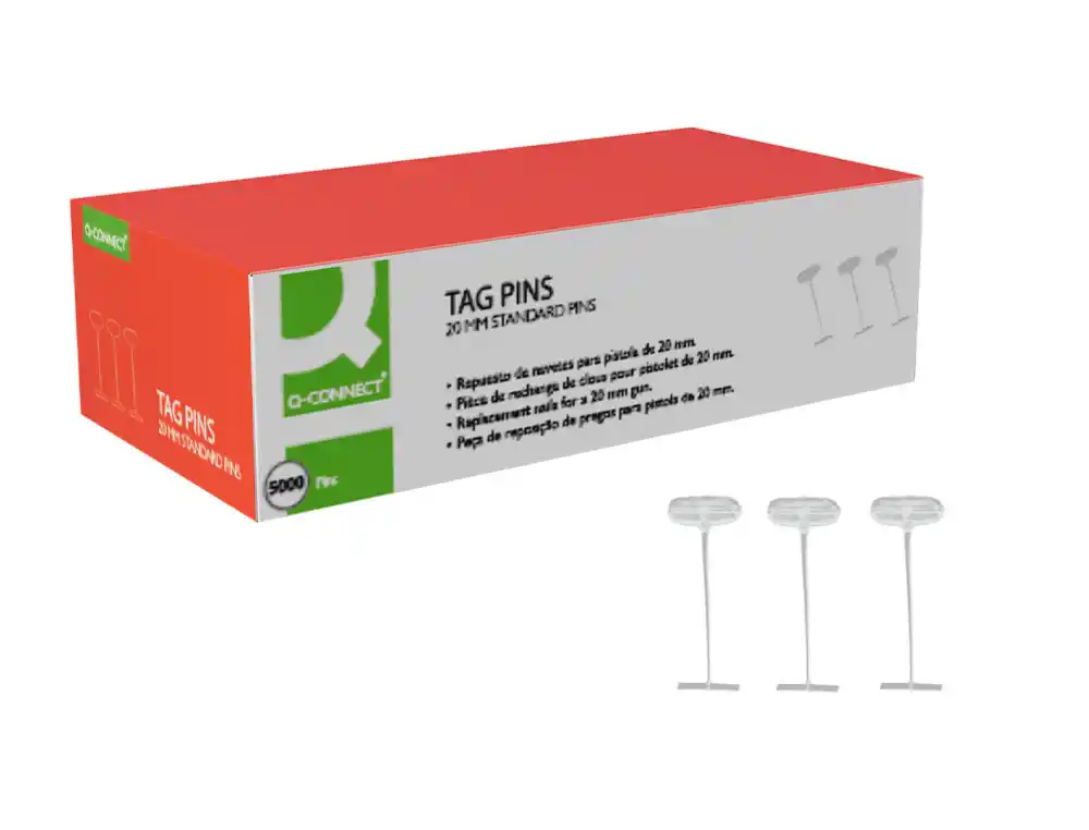Repuesto de Navetes Q-Connect para Pistola 20 mm Caja de 5000 Unidades