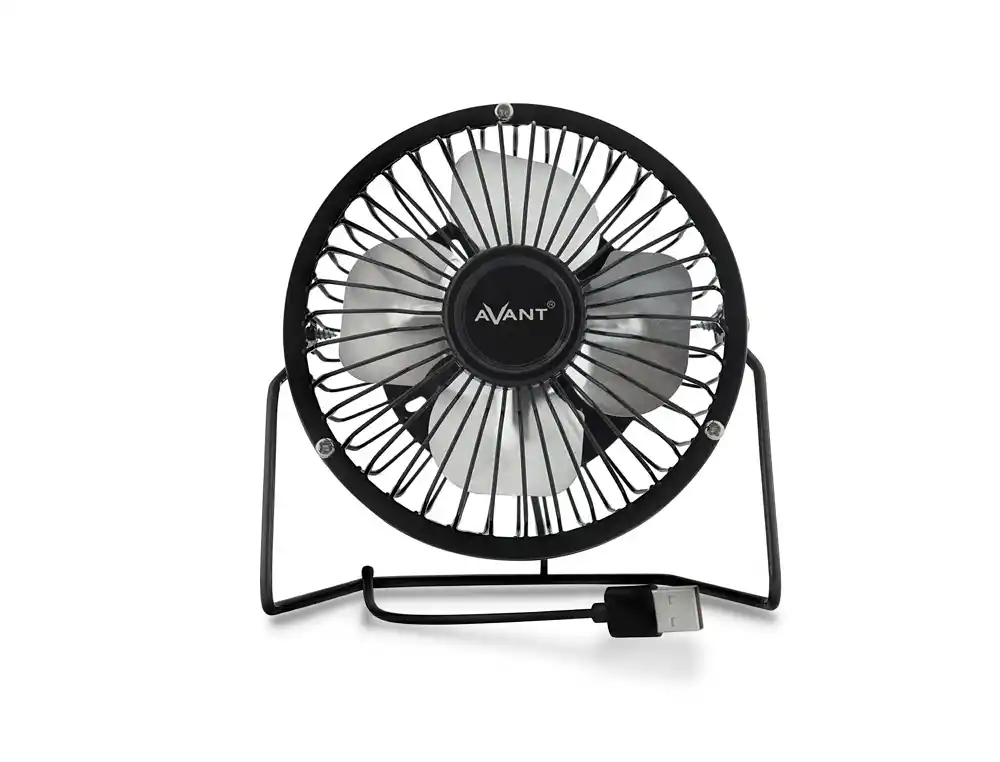 Ventilador Sobremesa Avant 3w Diametro 100 mm Alimentacion USB Longitud Cable 1 mt Color Negro