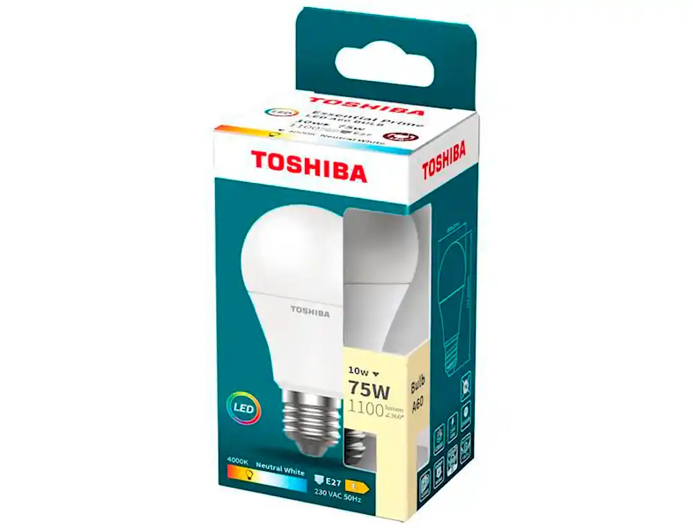 Bombilla LED Toshiba Essential a60 e27 10w Luz Neutra 4000k