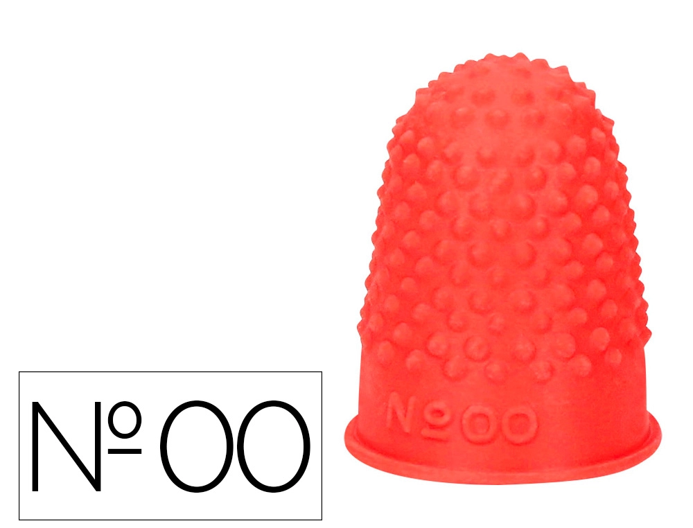 Dediles Q-Connect Goma Nº00 18-20 mm Diametro Caja de 12 Unidades Color Rojo