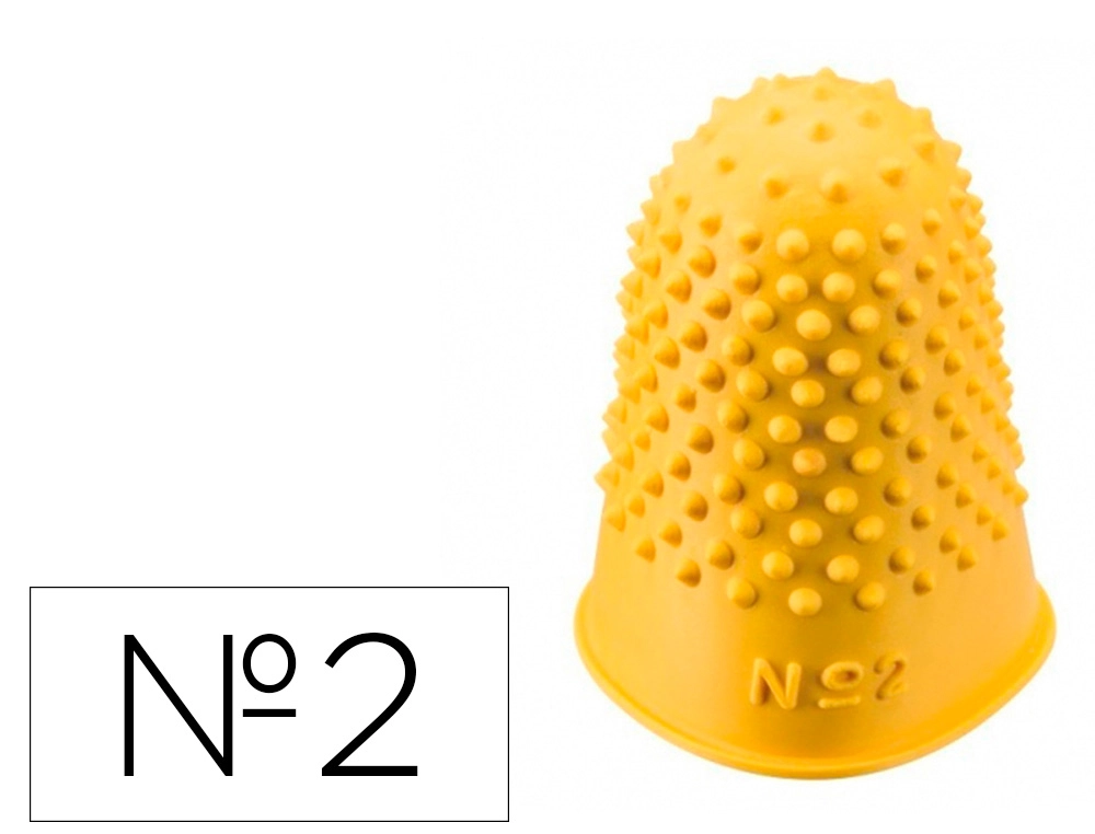 Dediles Q-Connect Goma nº2 22-24 mm Diametro Caja de 12 Unidades Color Amarillo