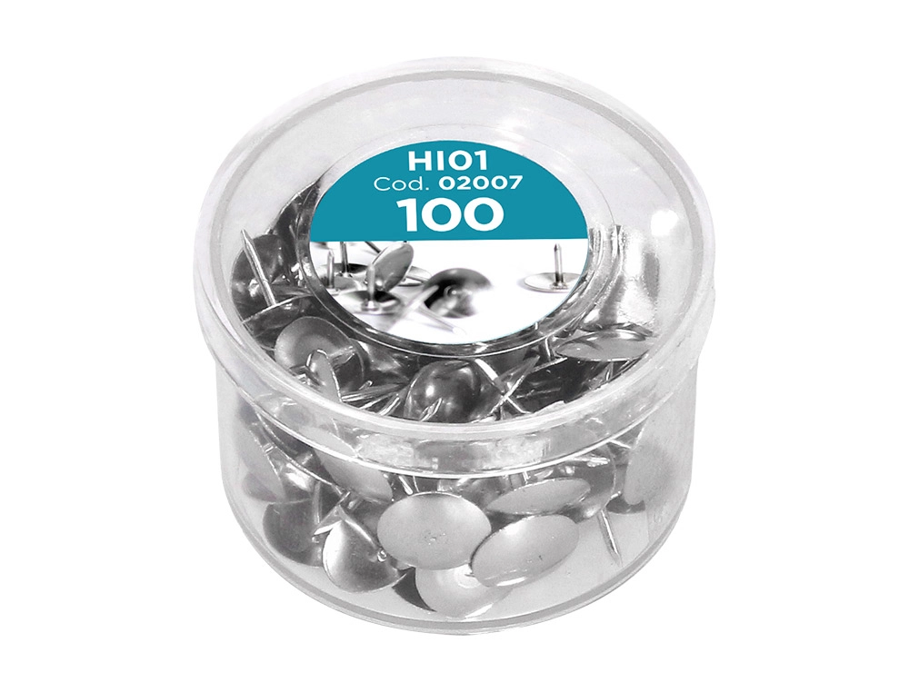 Chincheta Liderpapel Niquelada Caja de 100 Unidades