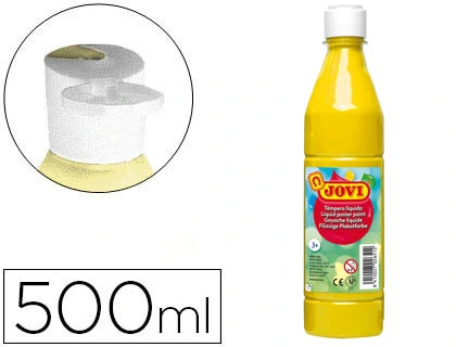 Tempera Liquida Jovi Escolar 500 ml Amarillo Claro