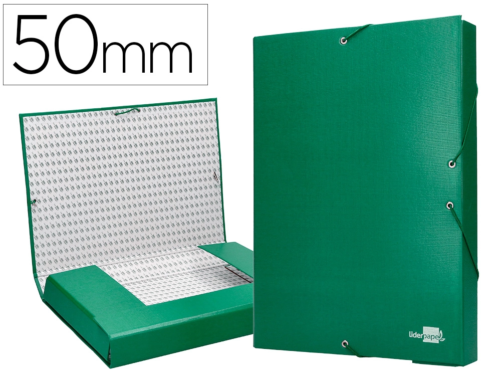 Carpeta Proyectos Liderpapel Folio Lomo 50mm Carton Forradoverde