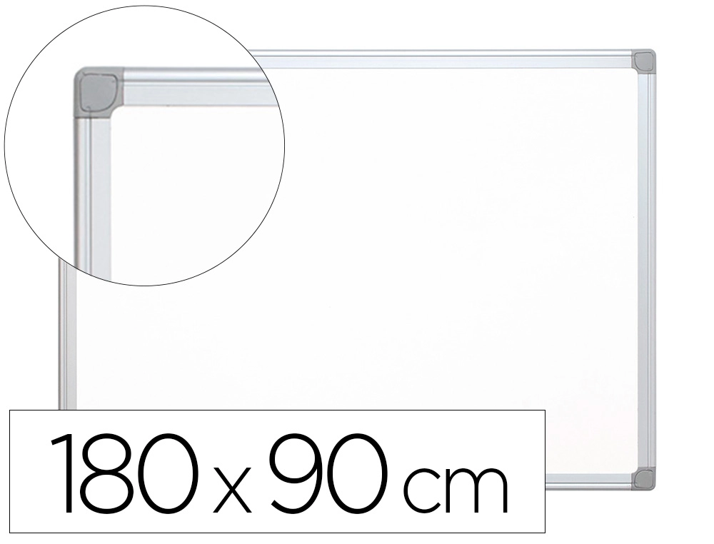 Pizarra Blanca Q-Connect Melamina Marco de Aluminio 180x90 cm