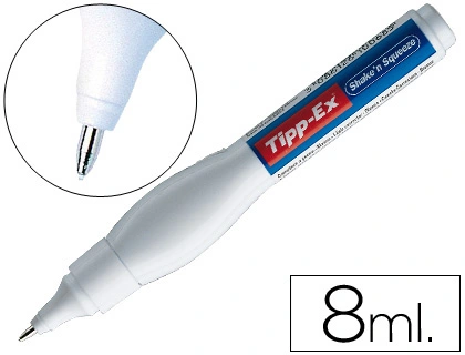 Corrector Tipp-Ex Lapiz Shake'n Squeeze con Punta Metalica 8 ml