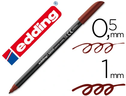 Rotulador Edding Punta Fibra 1200 Marron Oscuro N. 18 Punta Redonda 0.5 mm