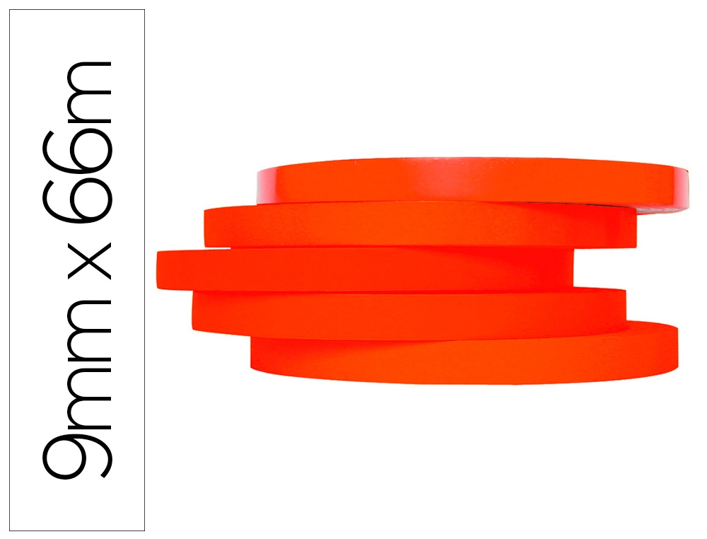 Cinta Adhesiva Q-Connect 66 mt x 9 mm Roja para Cerrar Bolsas