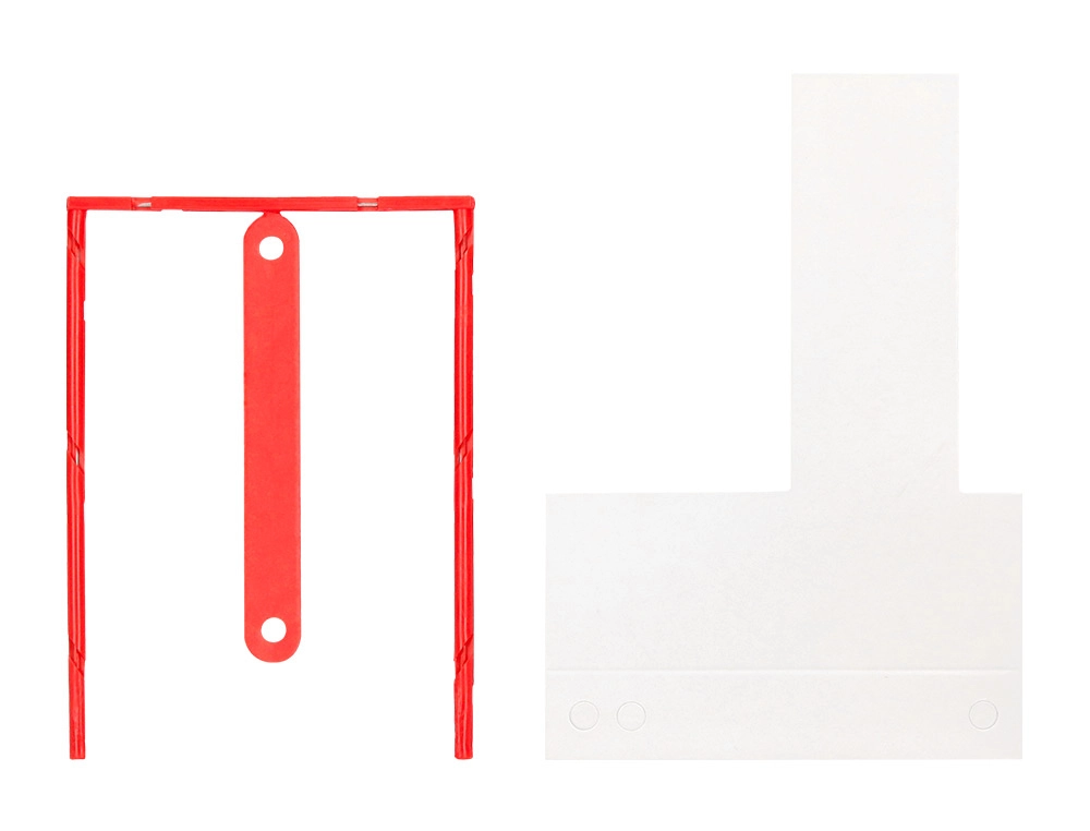 Encuadernador Fastener Q-Connect Plastico D-Clips Color Rojo Caja de 100 Unidades