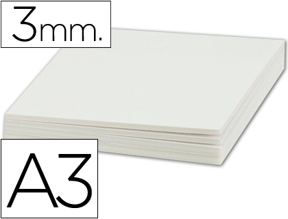 Carton Pluma Liderpapel Blanco Doble Cara DIN A3 Espesor 3mm