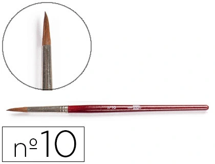 Pinceles Acuarela Liderpapel nº 10 Virola Cromada Pelo Engomado