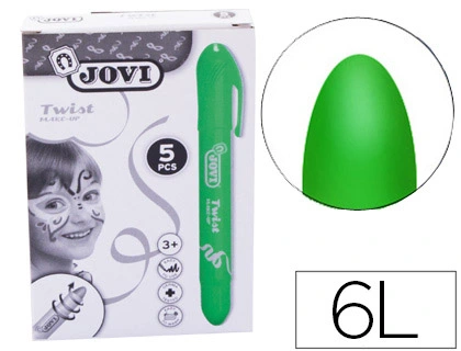 Barra de Maquillaje Jovi Twist Make-Up Verde Caja de 5 Unidades