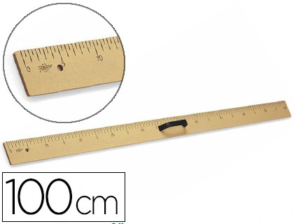 Regla para Encerado Faibo Plastico Imitacion Madera 100 cm