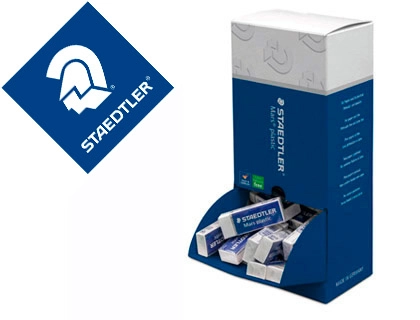 Goma de Borrar Staedtler Mars Plastic 526/50 Expositor de 40 Unidades